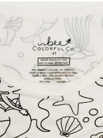 Mermaid Coloring Pajamas 2 piece set made from Bamboo - Savedra James