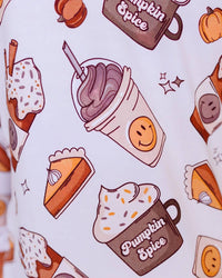 Holiday Bamboo Baby Clothing Zip Romper | Pumpkin Spice