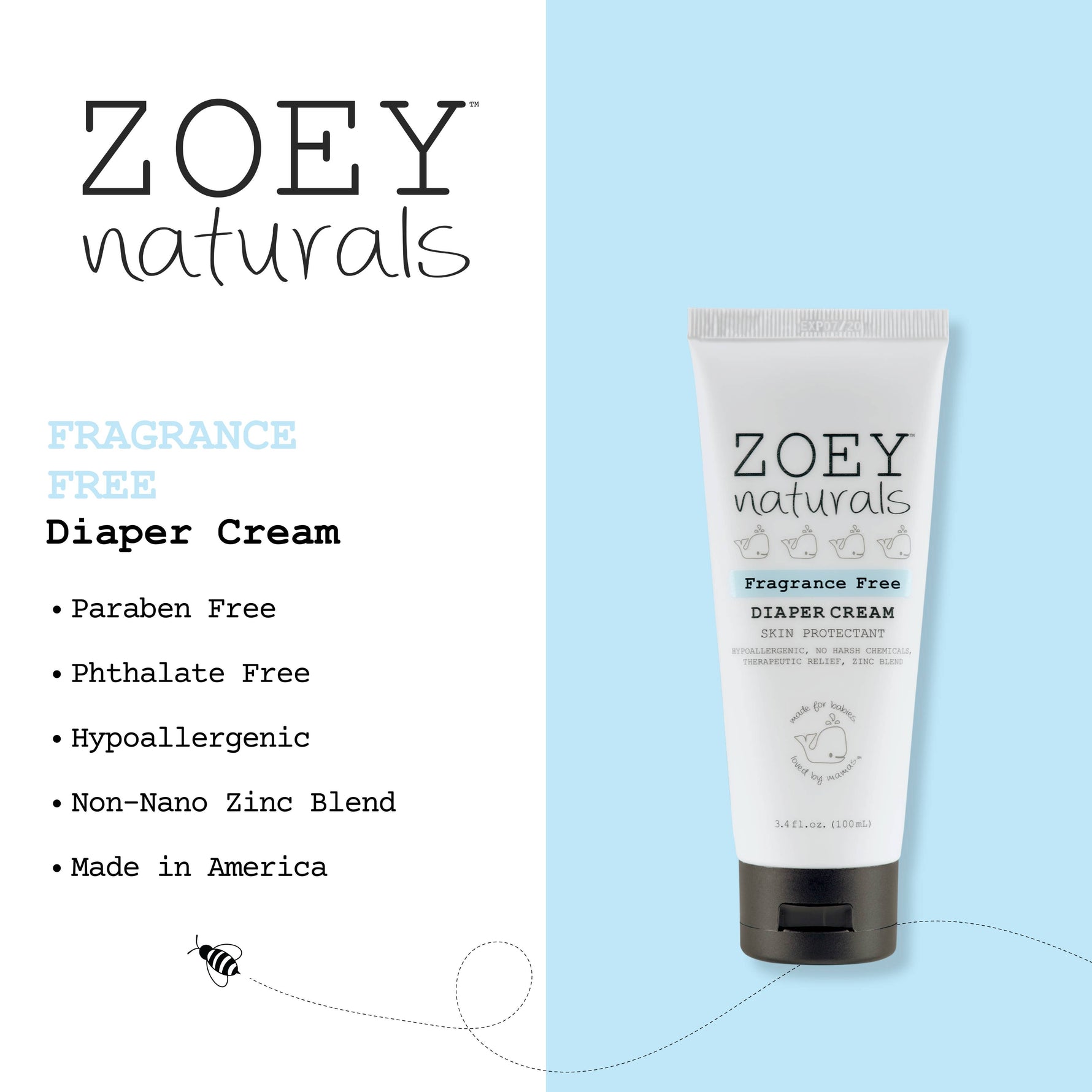 Fragrance-Free Diaper Cream - 3.4oz - Savedra James