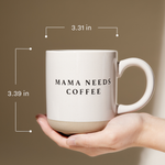 Mama Needs Coffee Stoneware Coffee Mug - Gifts & Home Decor - Savedra James