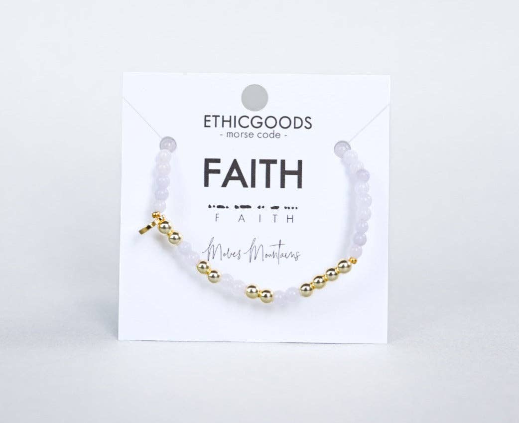 Gold Morse Code Bracelet | FAITH - Savedra James