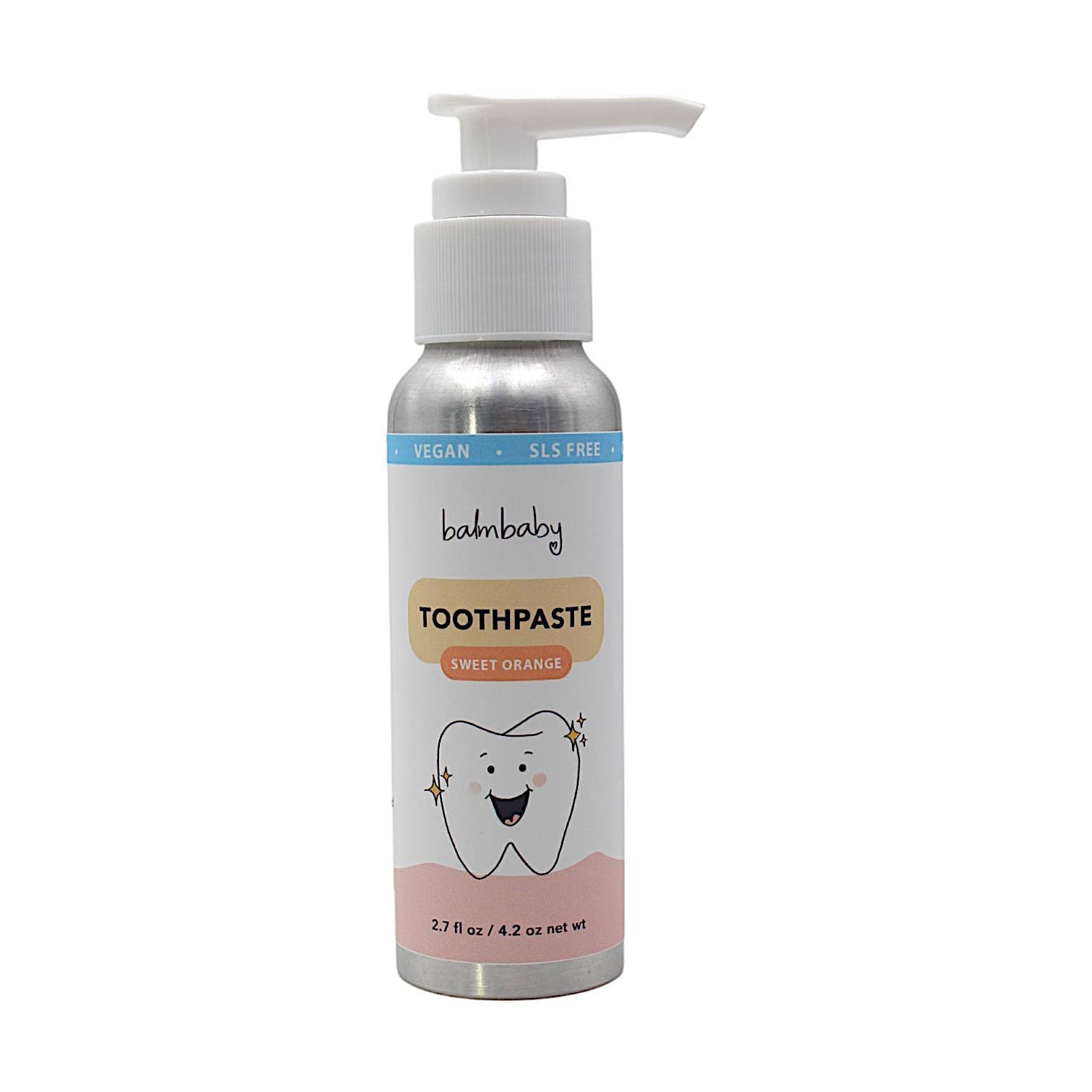 Natural baby toothpaste in safe, non toxic packaging for infants and toddlers