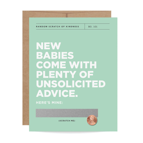 Scratch-off Card - Unsolicited Advice - New Baby