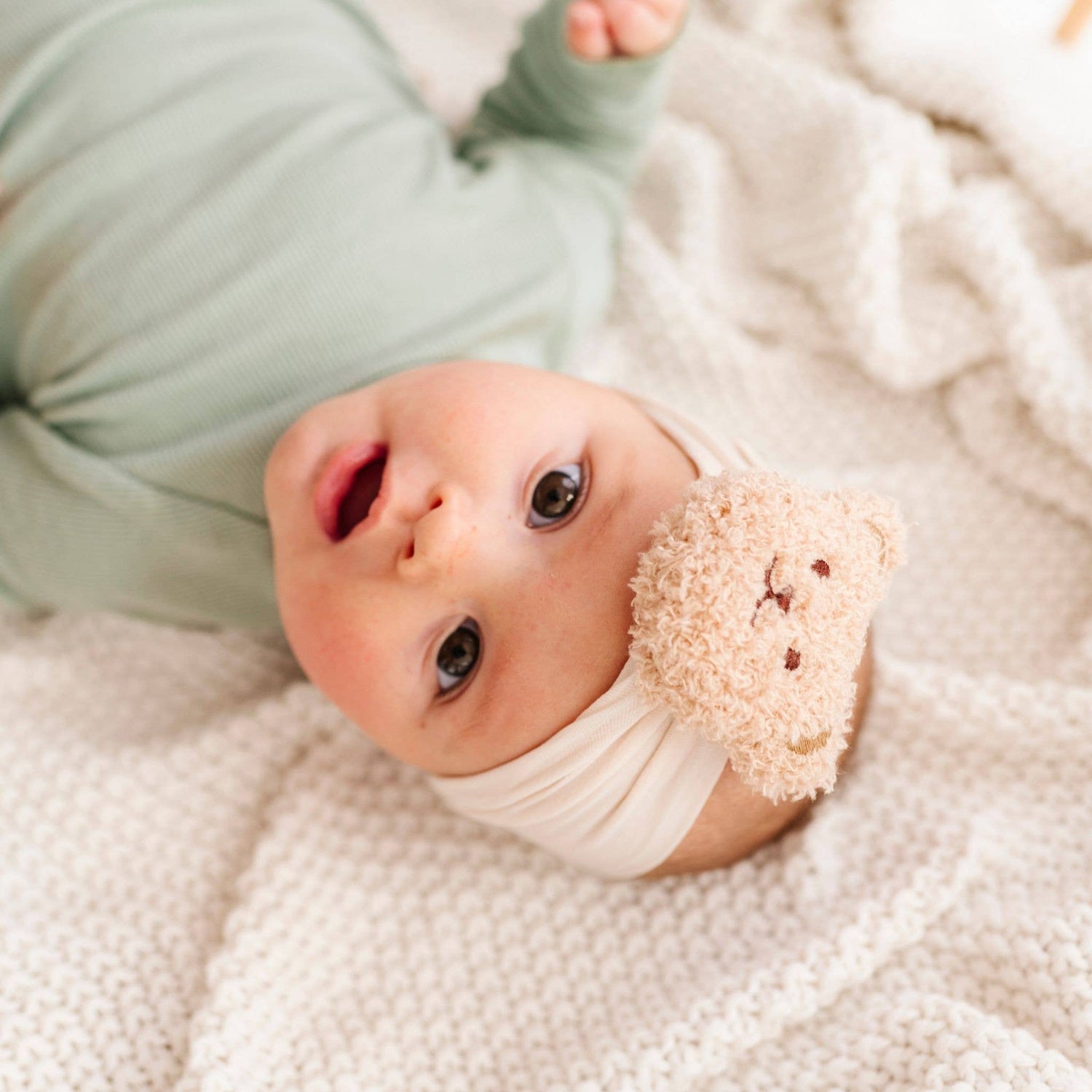 Baby Bling® Teddy Bear soft nylon headband - Savedra James