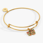 Gold Bangle with charm
