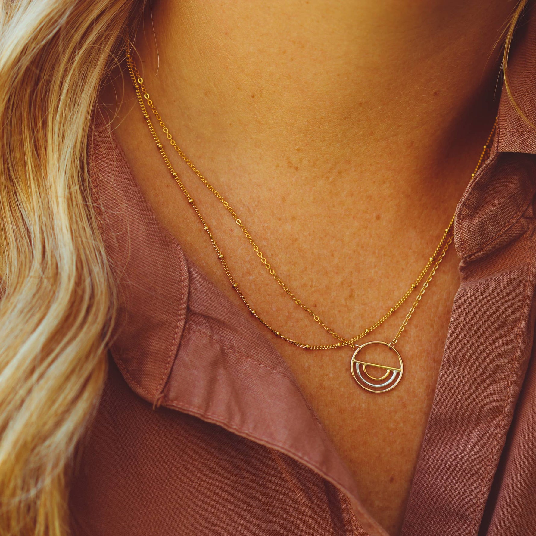 The Arc Sterling Silver Pendant Necklace - Savedra James