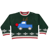 Reindeer Truck Knit Sweater