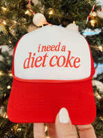 I Need a Diet Coke Trucker Hat - Red & White - Savedra James