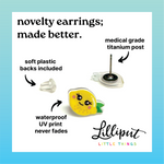 Kawaii Avocado Earrings - Savedra James
