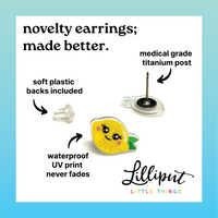 Kawaii Avocado Earrings