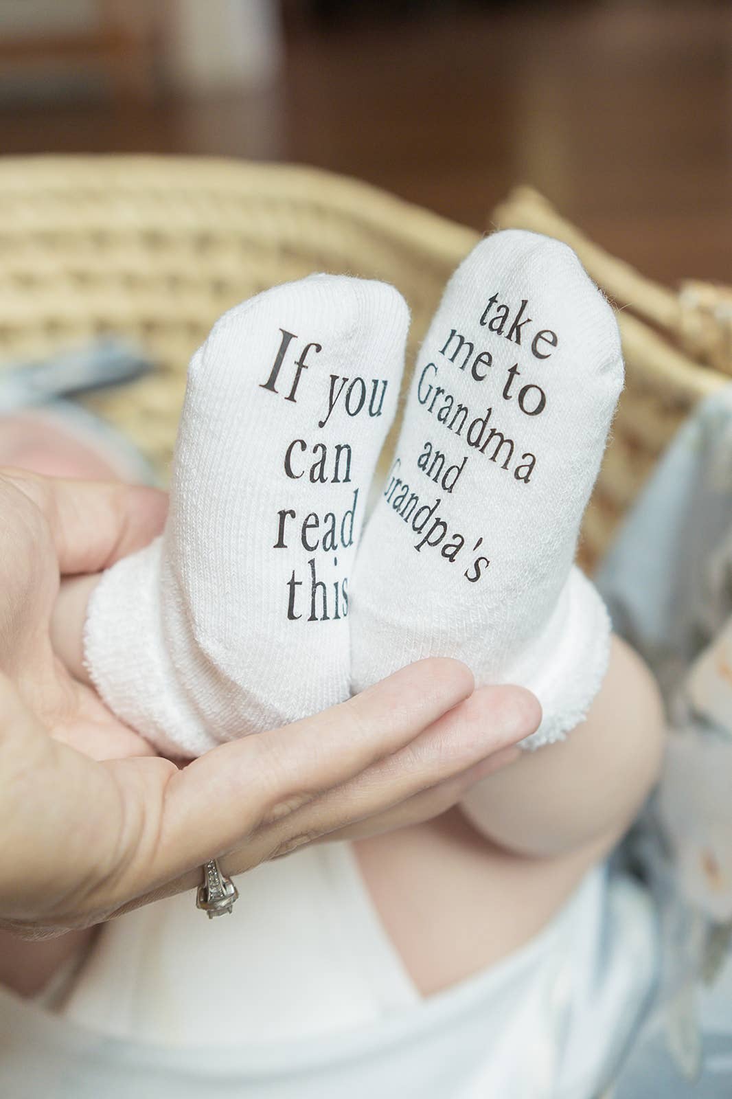 Take Me to Grandma and Grandpas Baby Socks | Grandparents - Savedra James