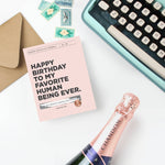favorite human being card