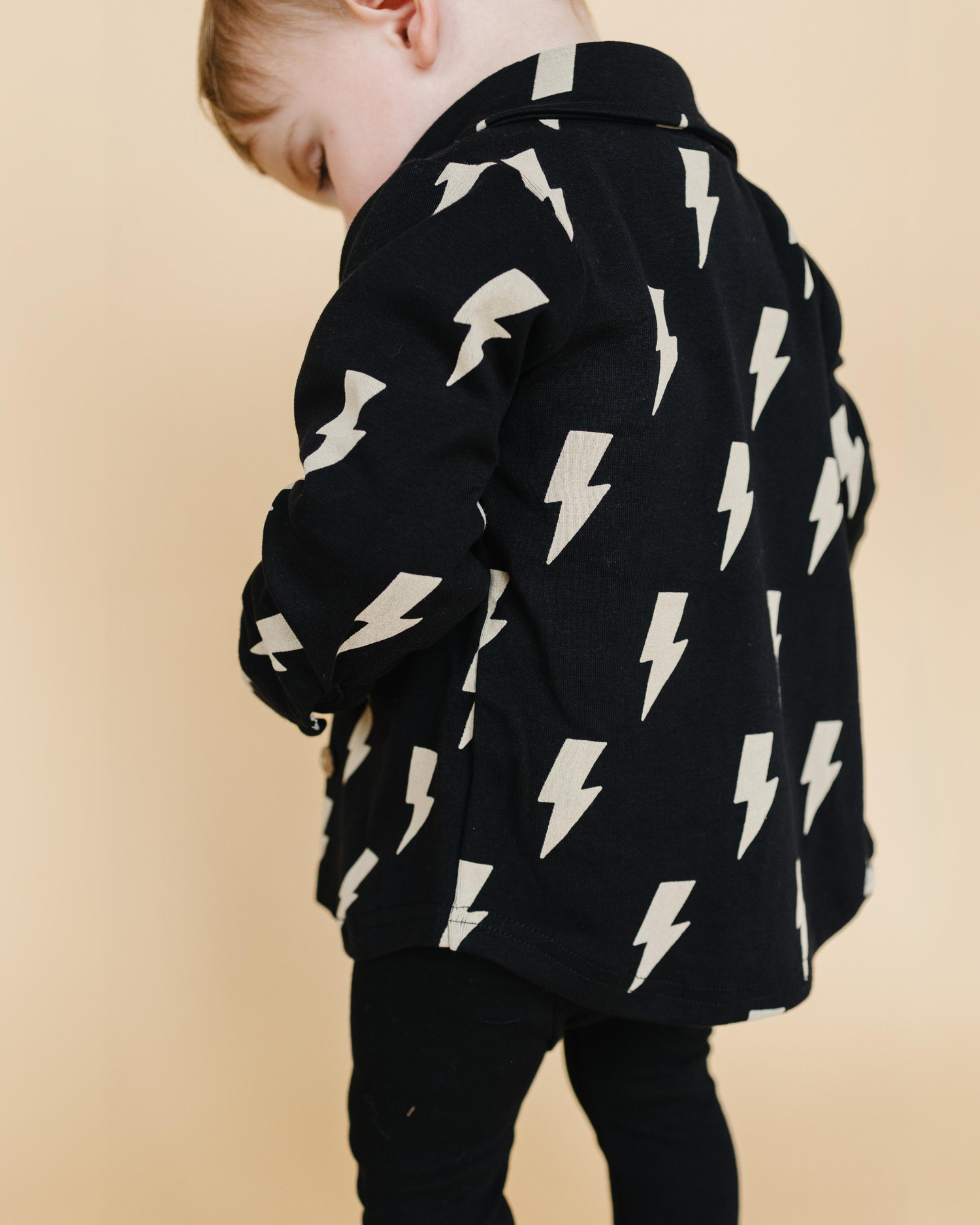 Baby & Kids Cotton Fall Shacket | Black Bolts