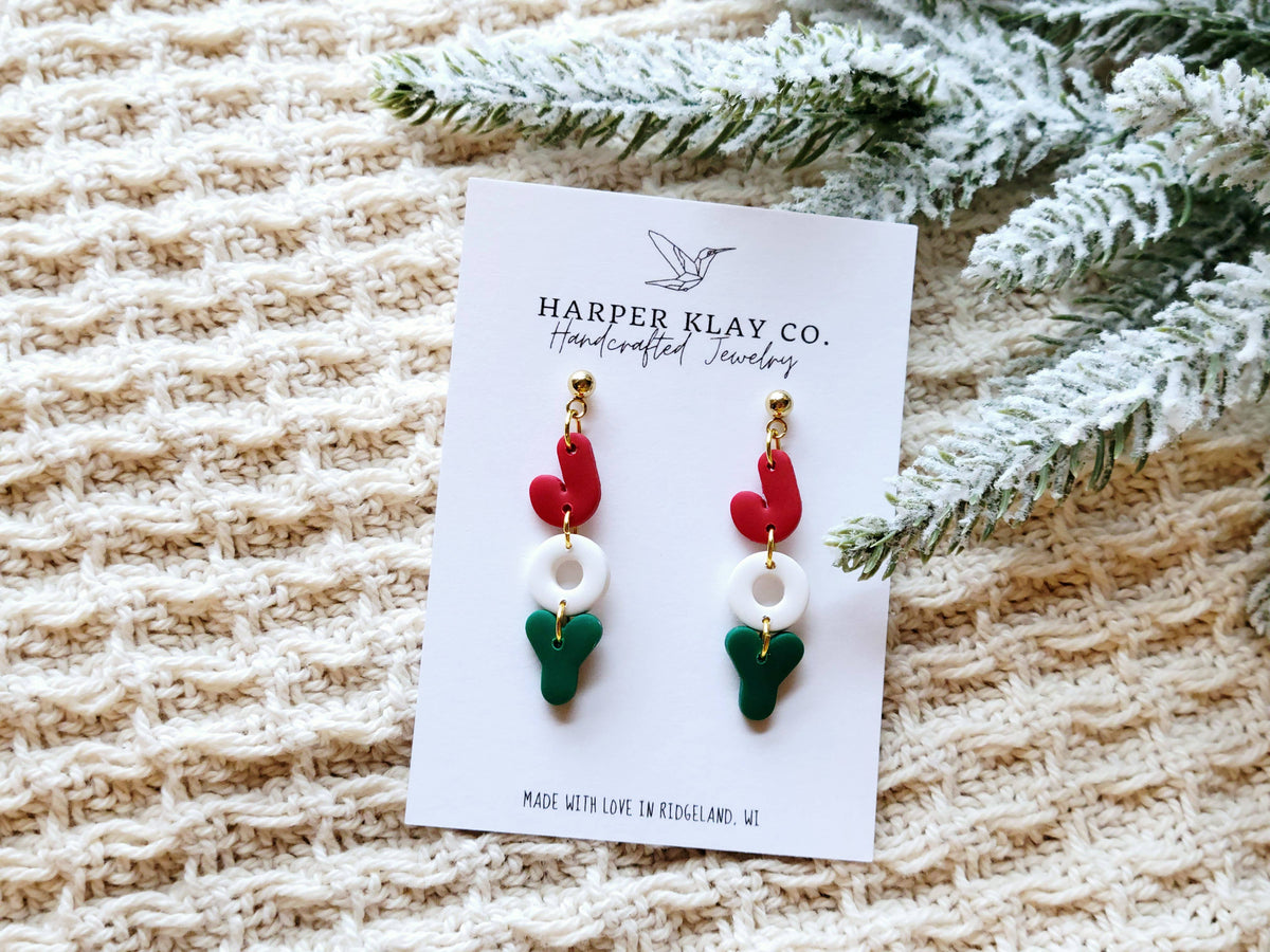 The Joy Dangles- Polymer Clay Christmas Earrings
