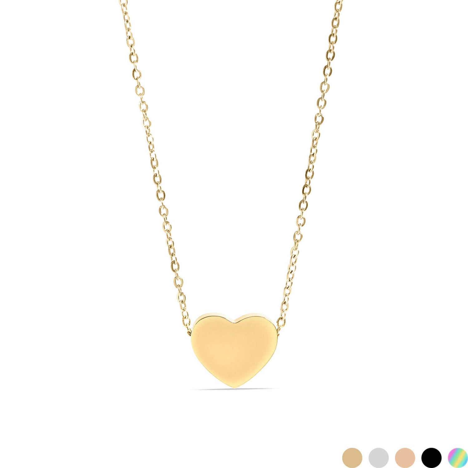 Stainless Steel Blank Heart Necklace