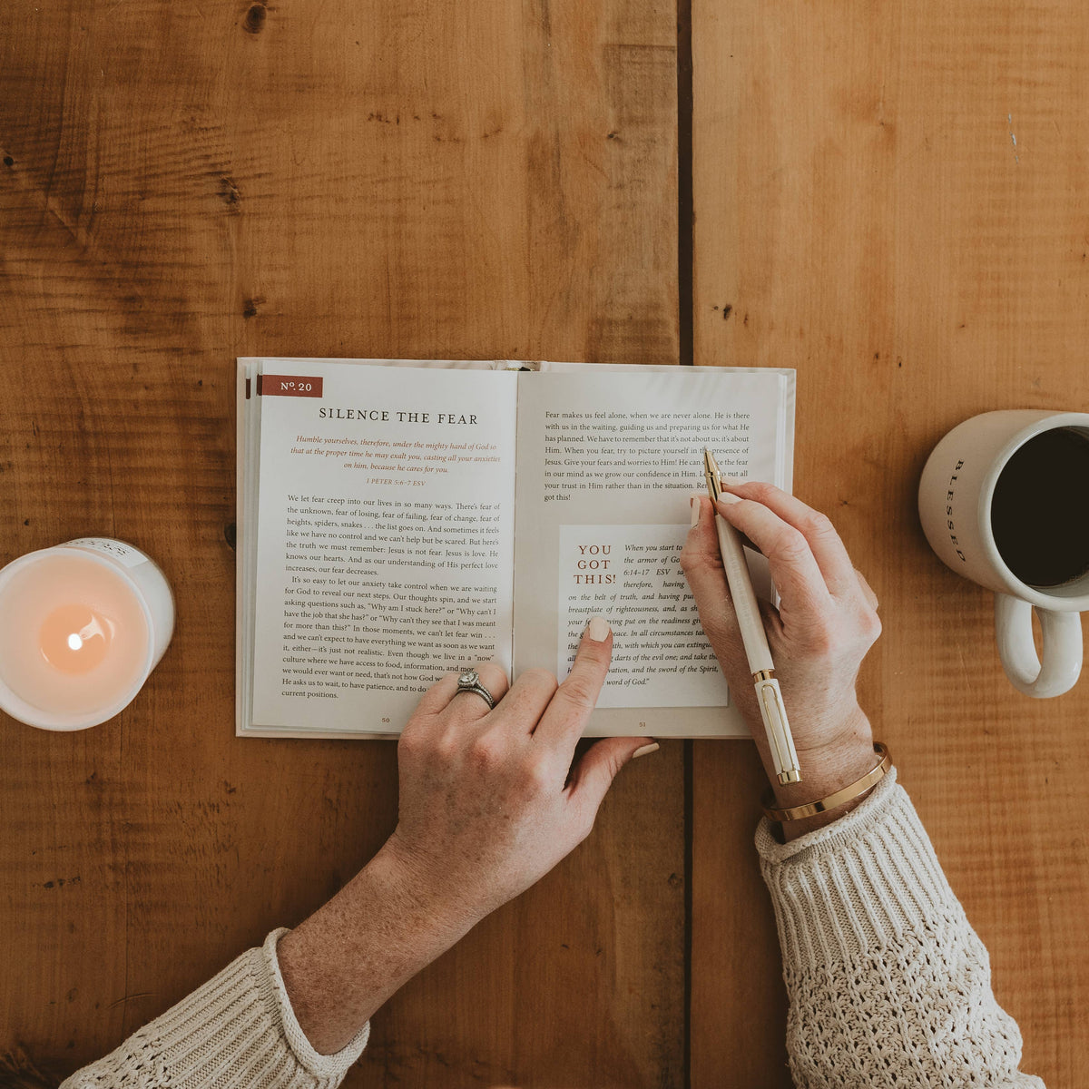 writing in the women devotional journal