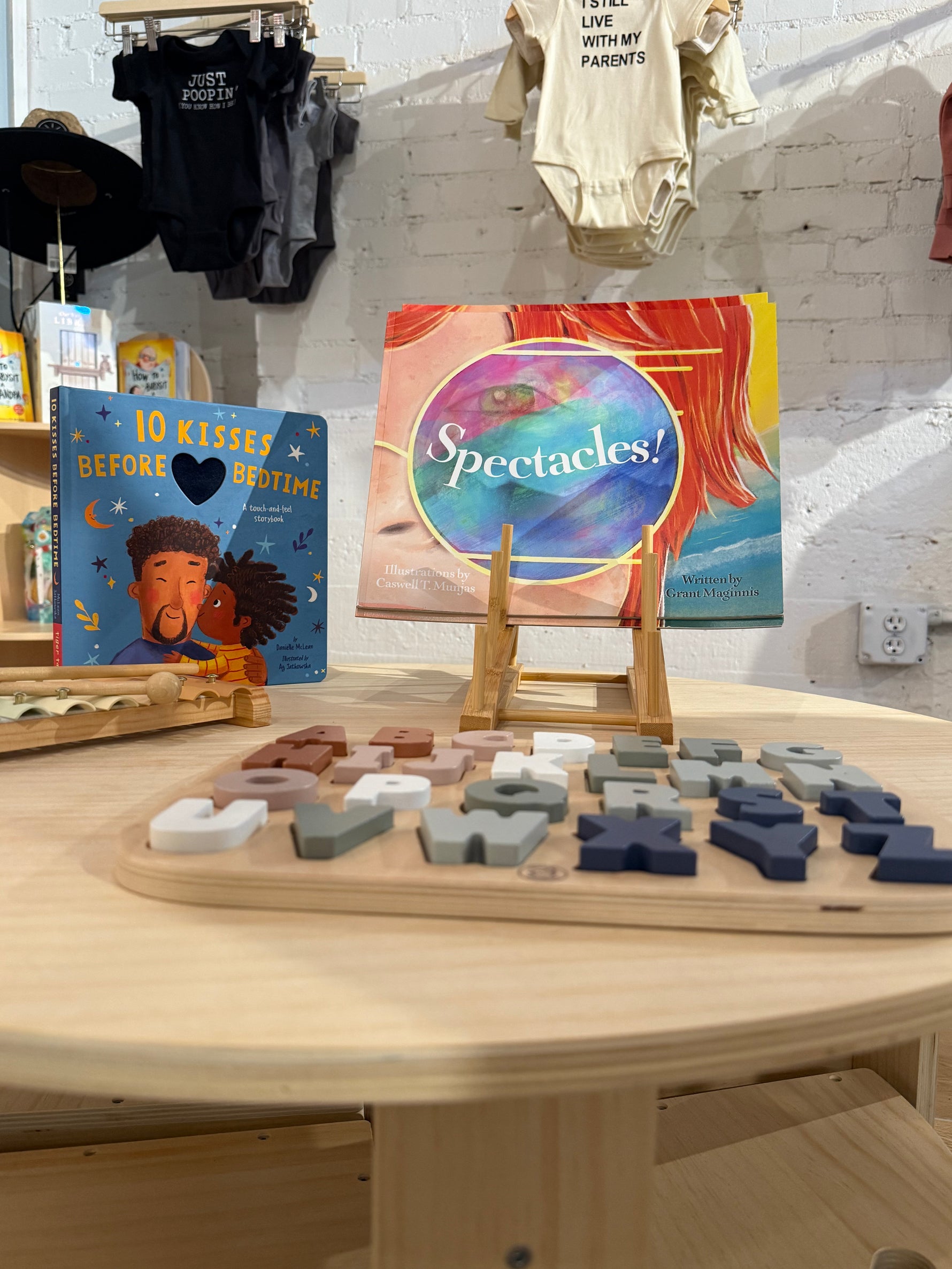 Spectacles childrens book on a table