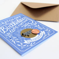 Scratch-off Fortune Card -  Blue Birthday