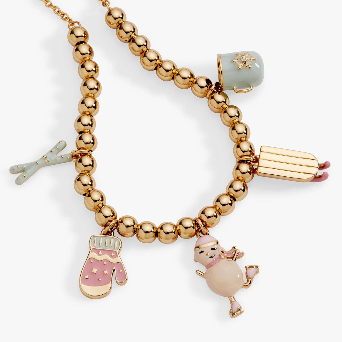 Snow Games Multi Charm Bolo Bracelet