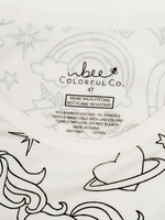 Unicorn Coloring Pajamas 2 piece set made from Bamboo - Savedra James