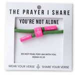 YOU'RE NOT ALONE Bracelet, Christian Cord Bracelet - Savedra James
