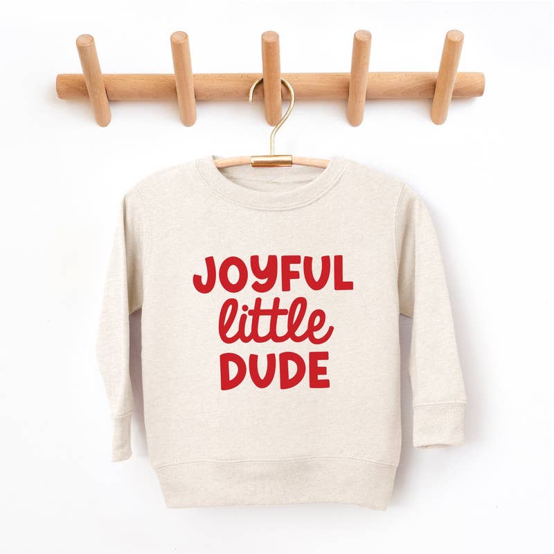 Toddler Boys Christmas Shirt, Joyful Little Dude Sweatshirt