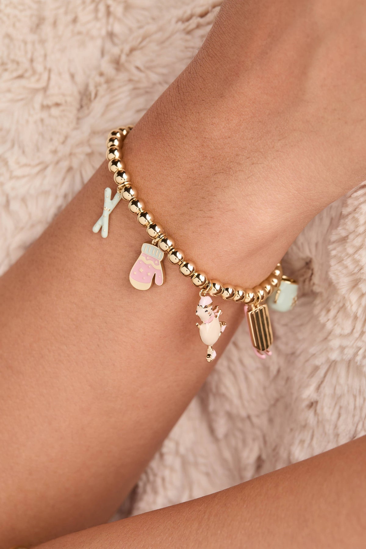 Snow Games Multi Charm Bolo Bracelet