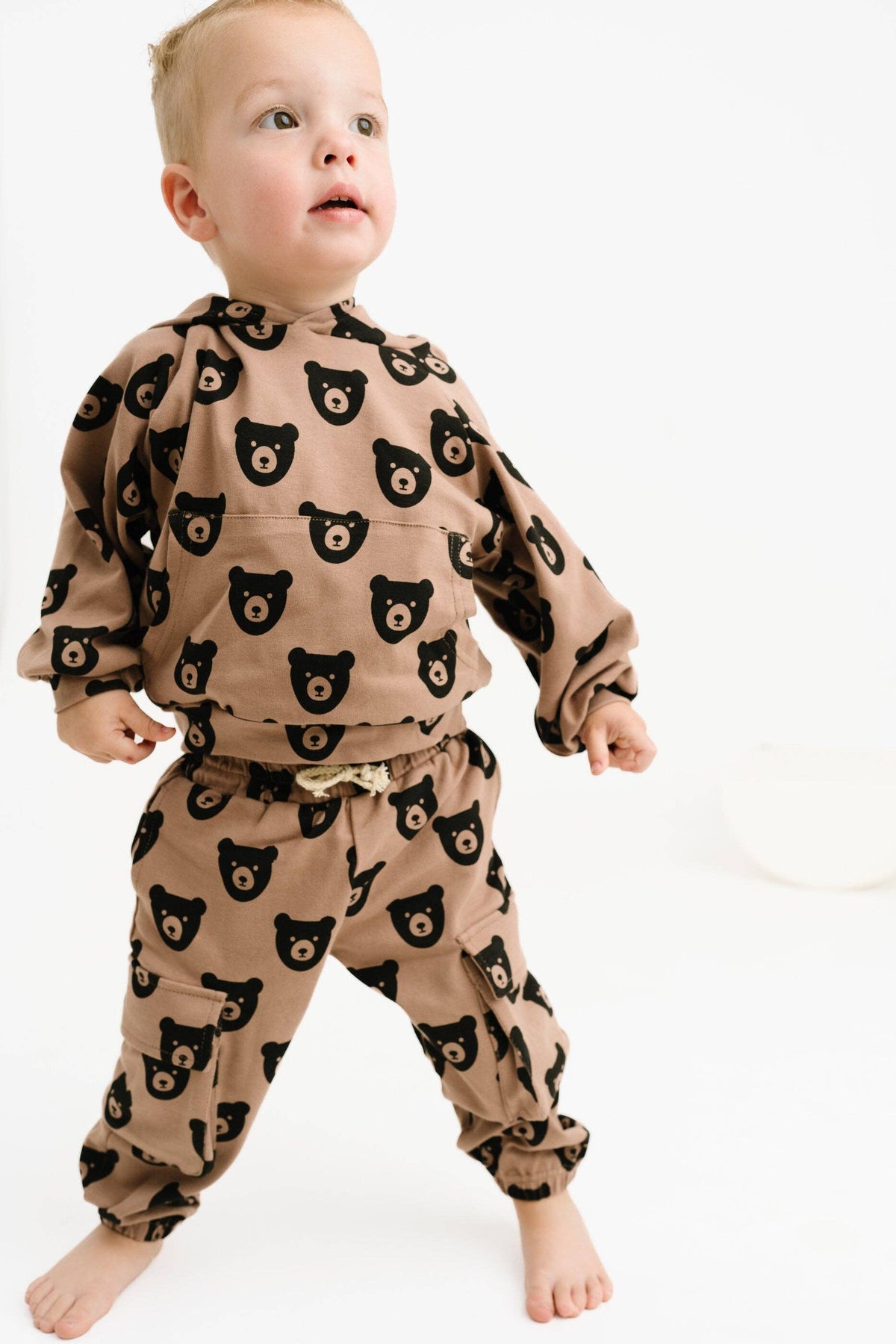 Brown Bear Cargo Hoodie Set