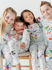 Unicorn Coloring Pajamas 2 piece set made from Bamboo