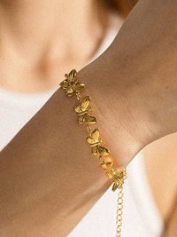 Valeria 18K Gold Non-Tarnish Butterfly Chain Bracelet