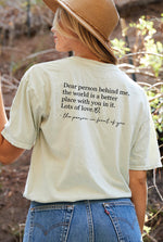 DEAR PERSON BEHIND ME Mineral Graphic Top - Savedra James