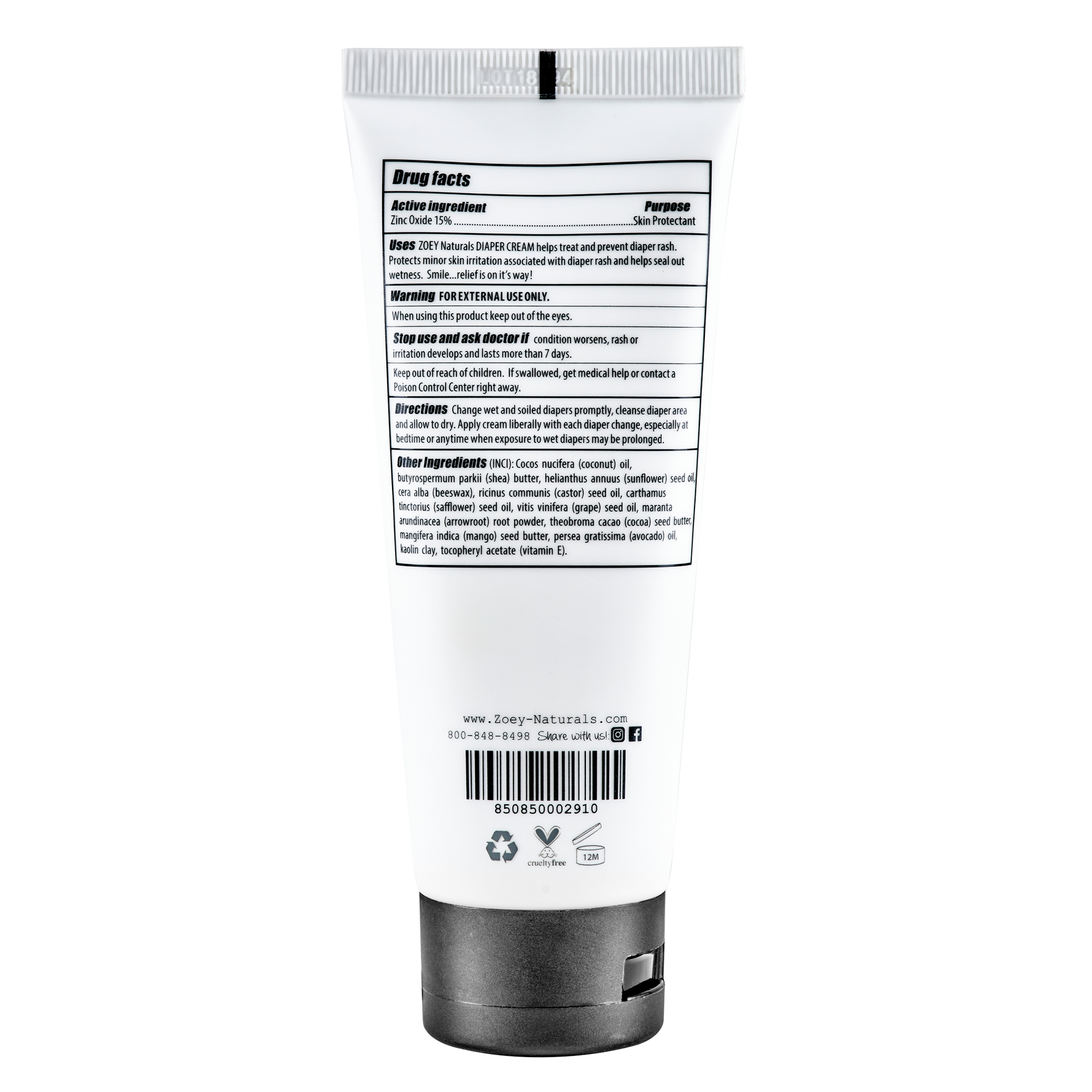 Fragrance-Free Diaper Cream - 3.4oz - Savedra James