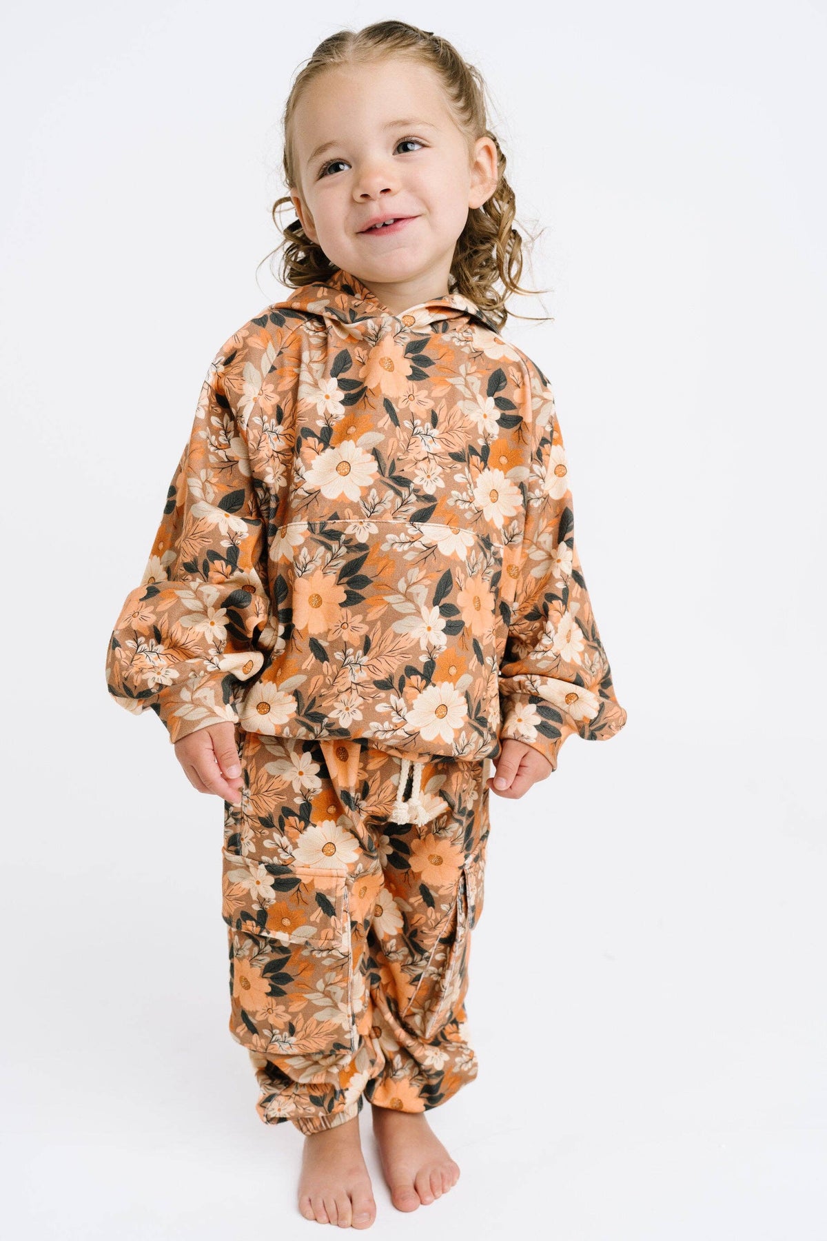 Autumn Bloom Cargo Hoodie Set