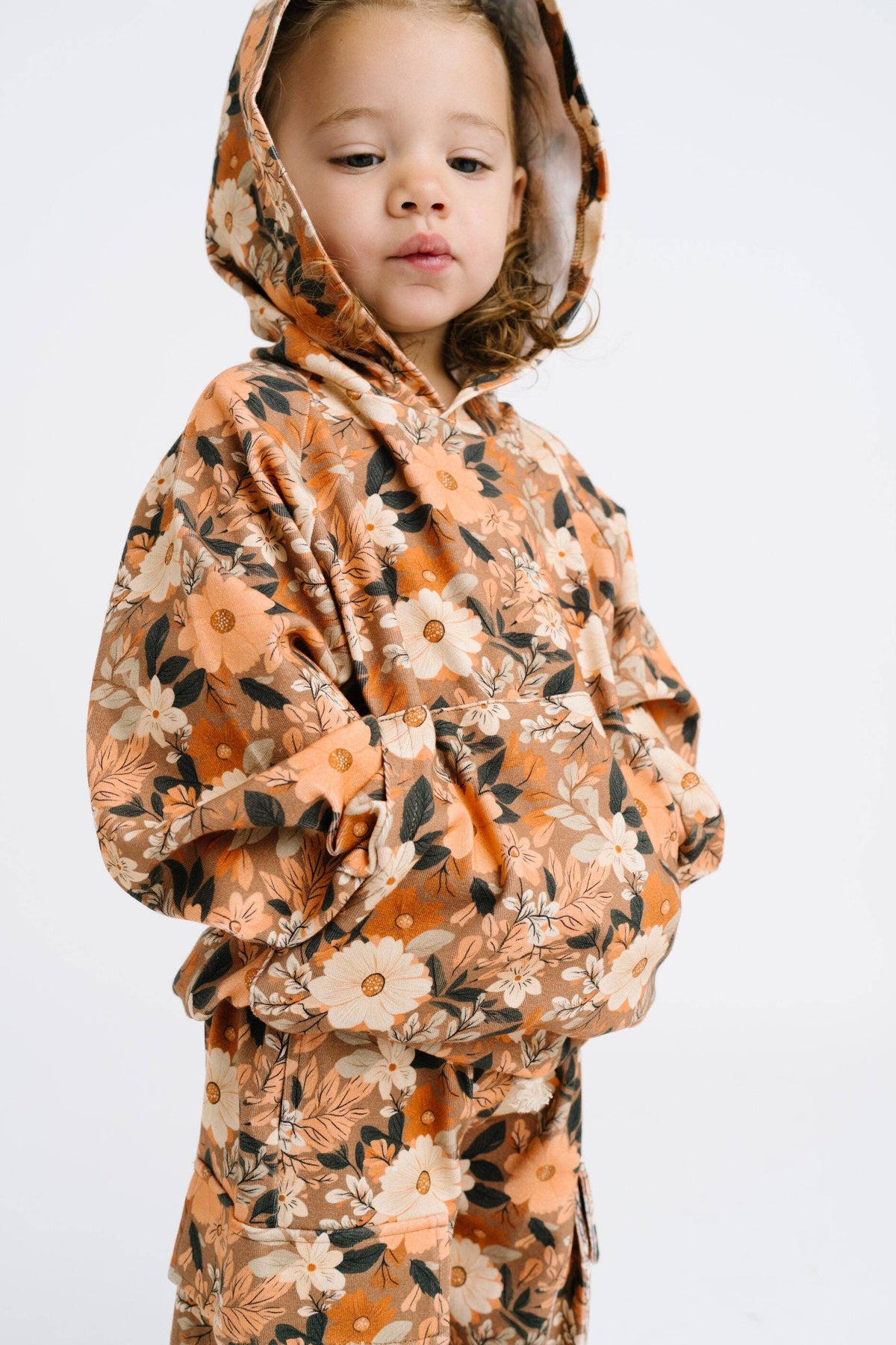 Autumn Bloom Cargo Hoodie Set