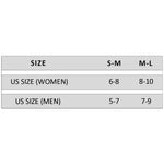 Size chart for dog mom indoor slippers showing women's and men's US sizes S-M and M-L.