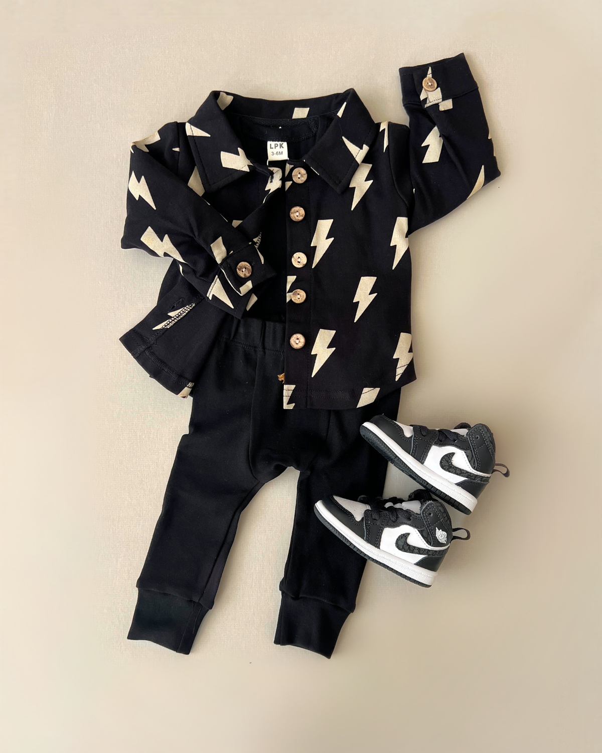 Baby & Kids Cotton Fall Shacket | Black Bolts