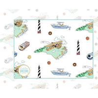 Baby Burp Cloth & Bib Combo: North Carolina Baby