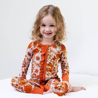 Falling For Florals Ruffle Romper Baby Bamboo Pajamas