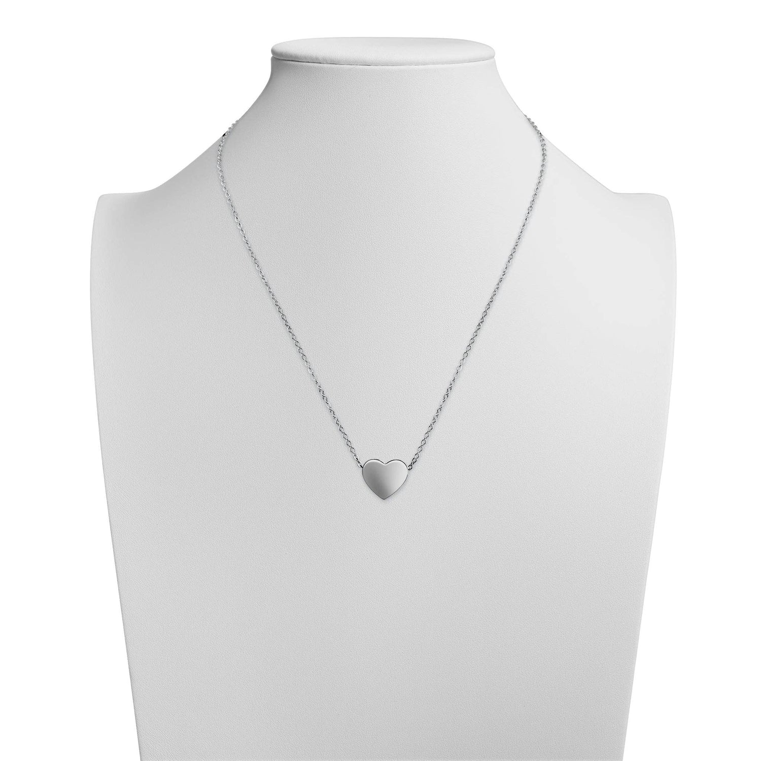 Stainless Steel Blank Heart Necklace
