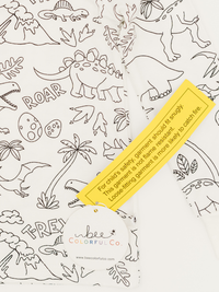 Dinosaur Coloring Pajamas 2 piece set made from Bamboo