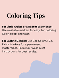 Unicorn Coloring Pajamas 2 piece set made from Bamboo