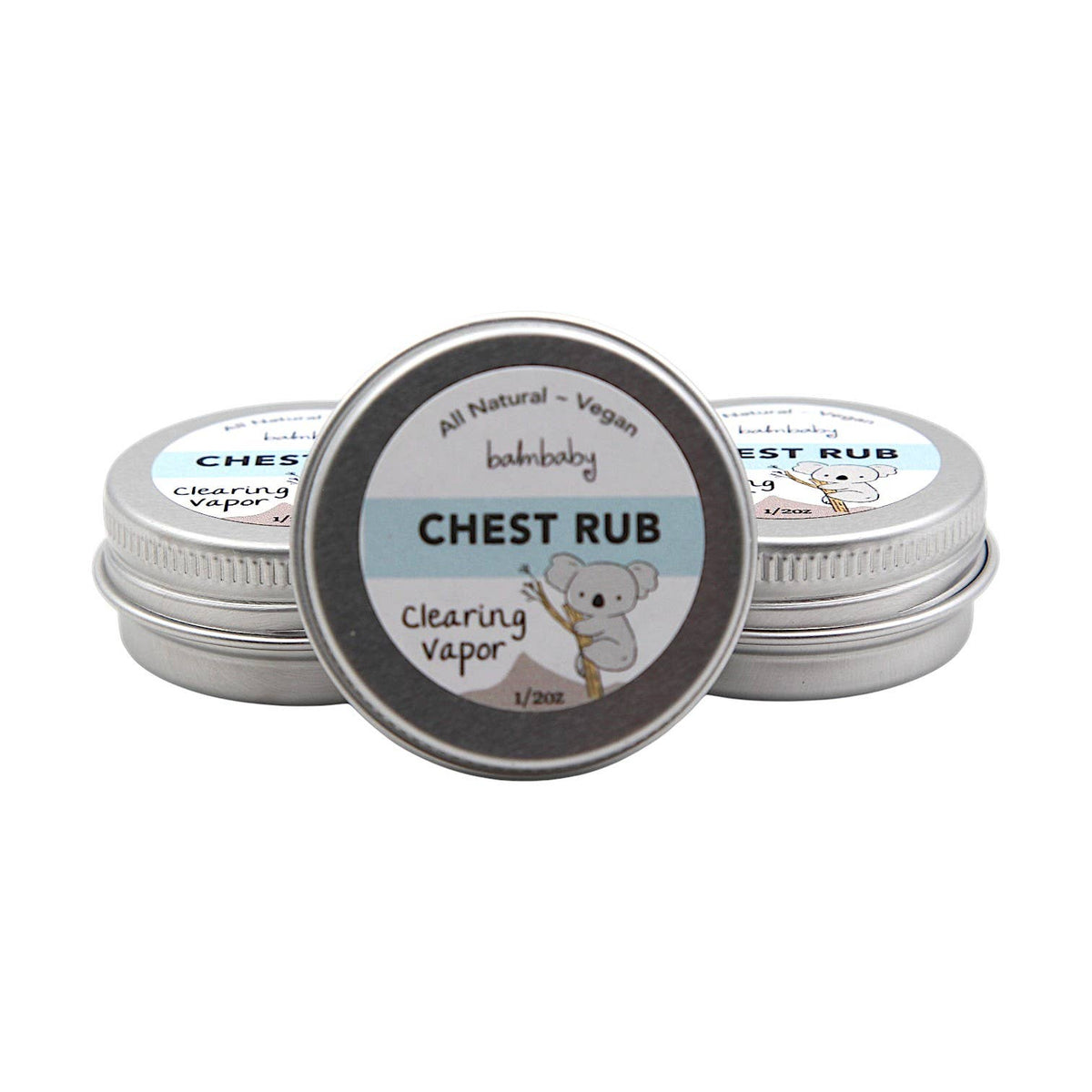 Balm Baby Natural Chest Vapor Rub - Glass Jar (TRAVEL Size)