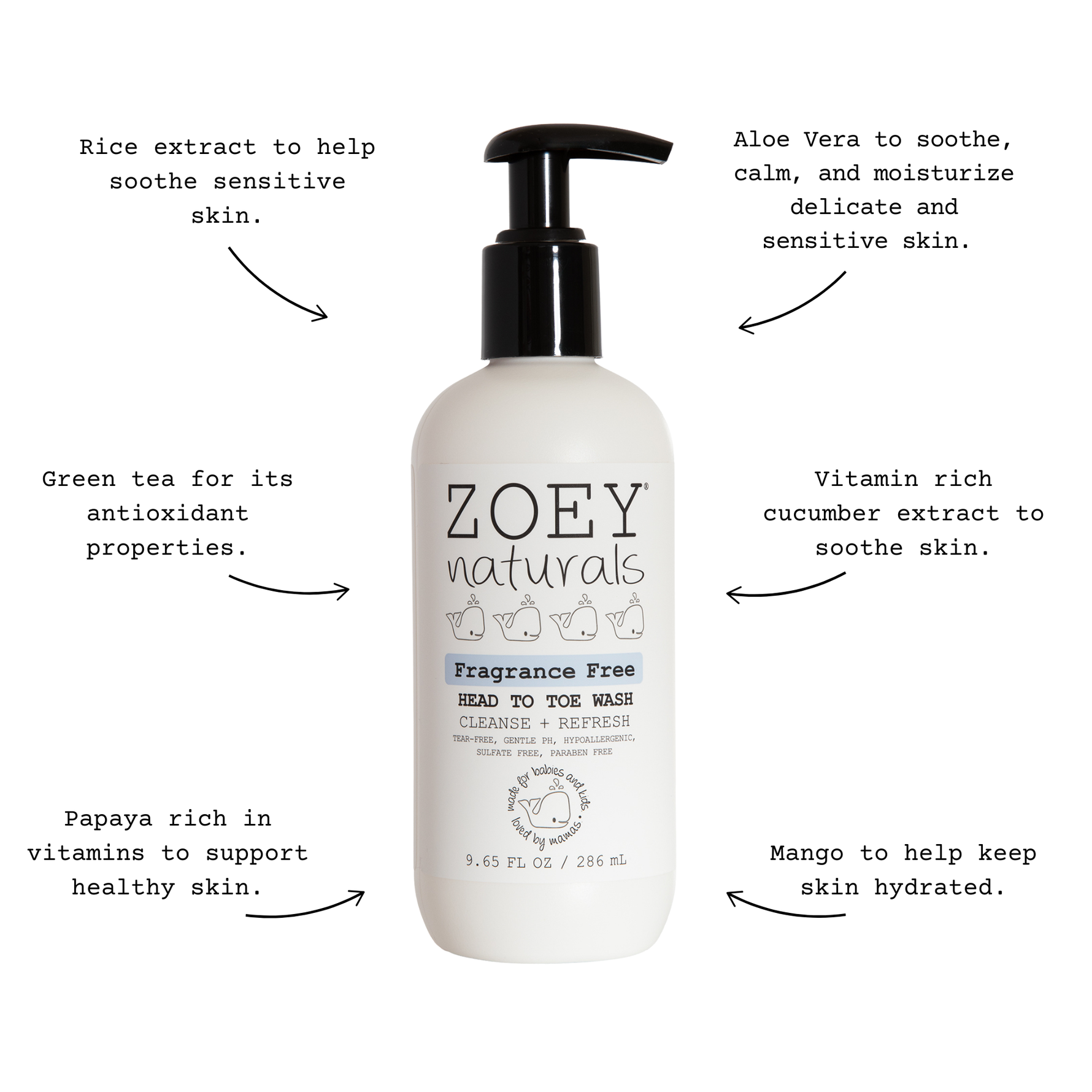 Fragrance Free Head To Toe Wash - 9.65oz - Savedra James