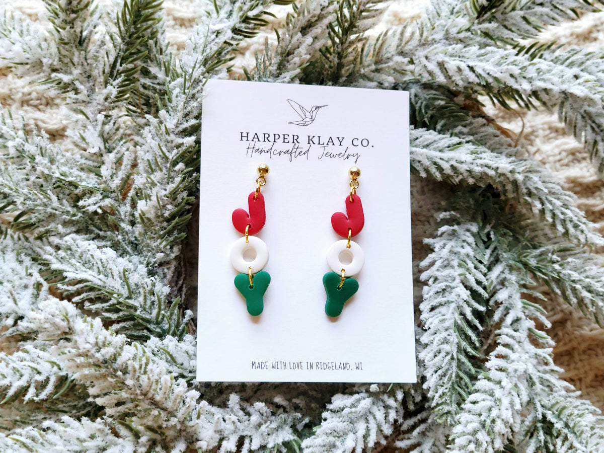 The Joy Dangles- Polymer Clay Christmas Earrings