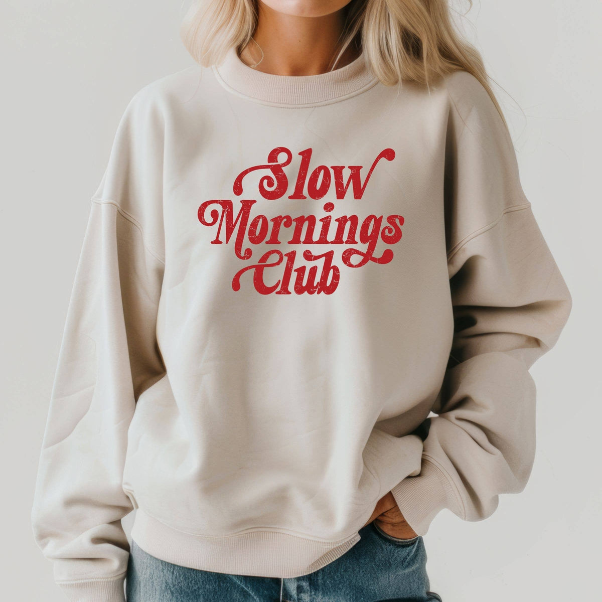 Slow Mornings Club Graphic Sweatshirt - Motherhood Graphic - Savedra James