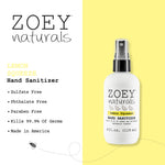 Lemon Squeeze Hand Sanitizer  - 4oz - Savedra James