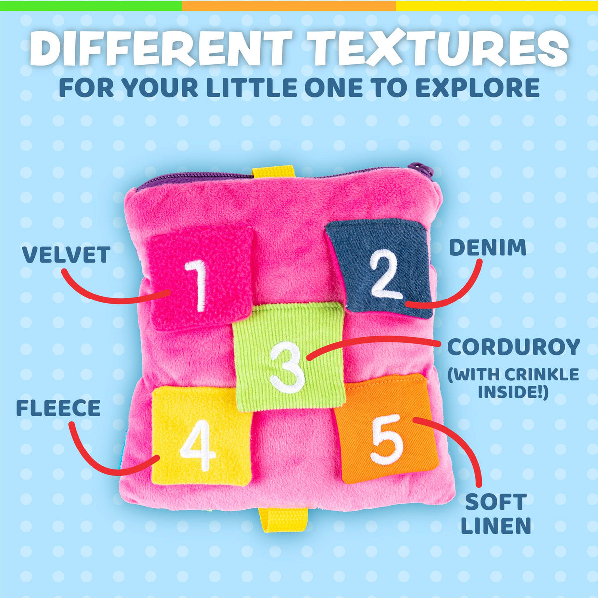 Square Toy Color Plush Sensory Square Toy