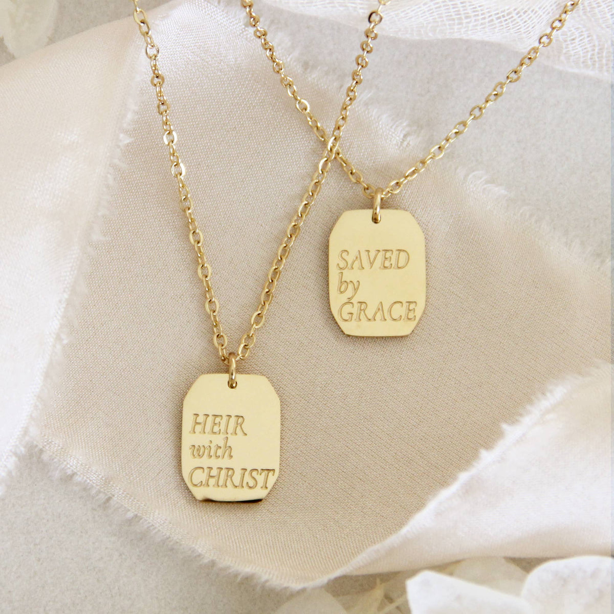 Saved by Grace Necklace, Ephesians 2:8 - Savedra James
