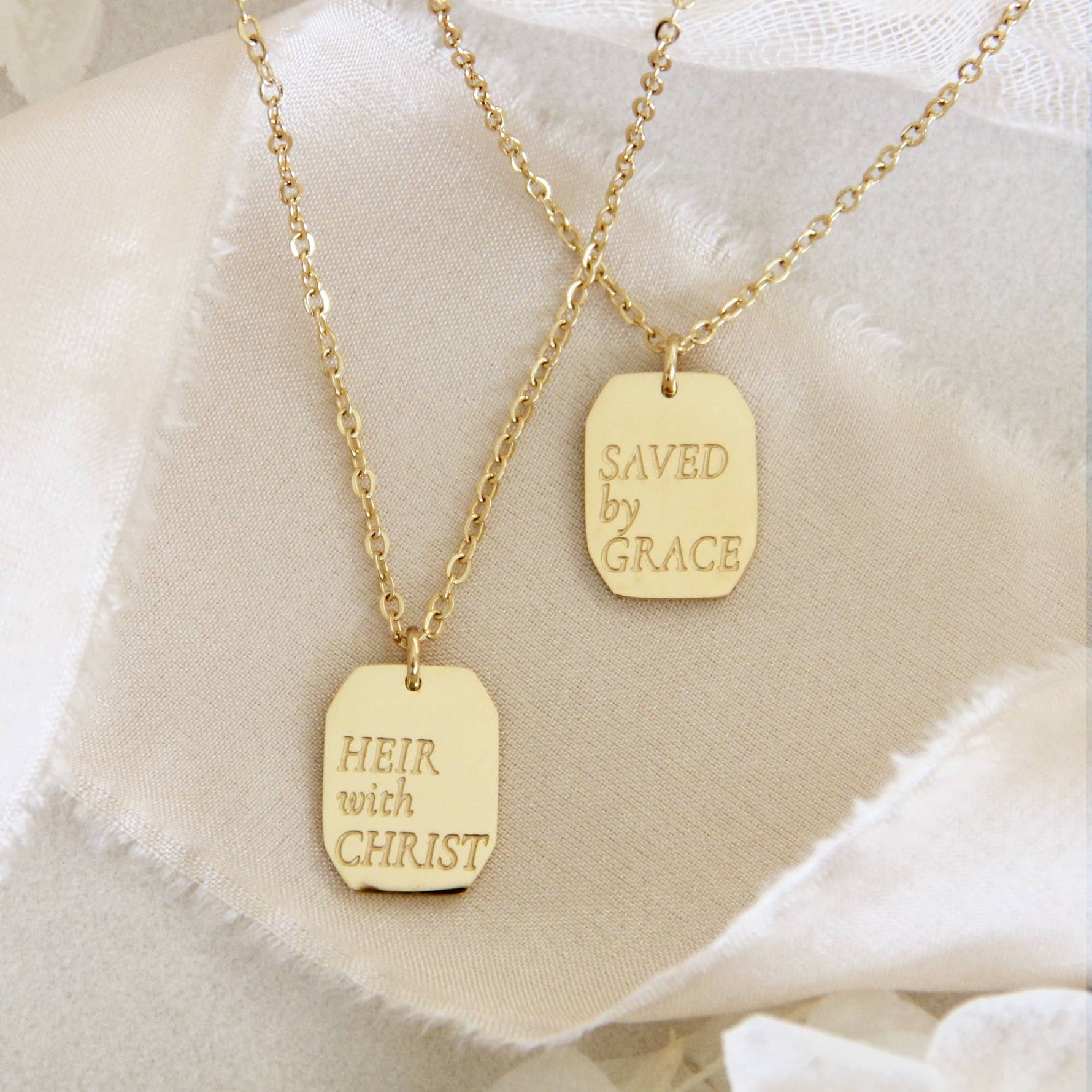 Saved by Grace Necklace, Ephesians 2:8 - Savedra James