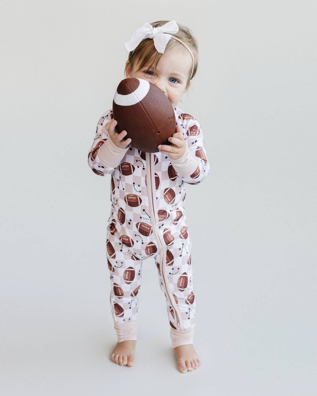Bamboo Baby Clothing Unisex Zip Romper | Game Day